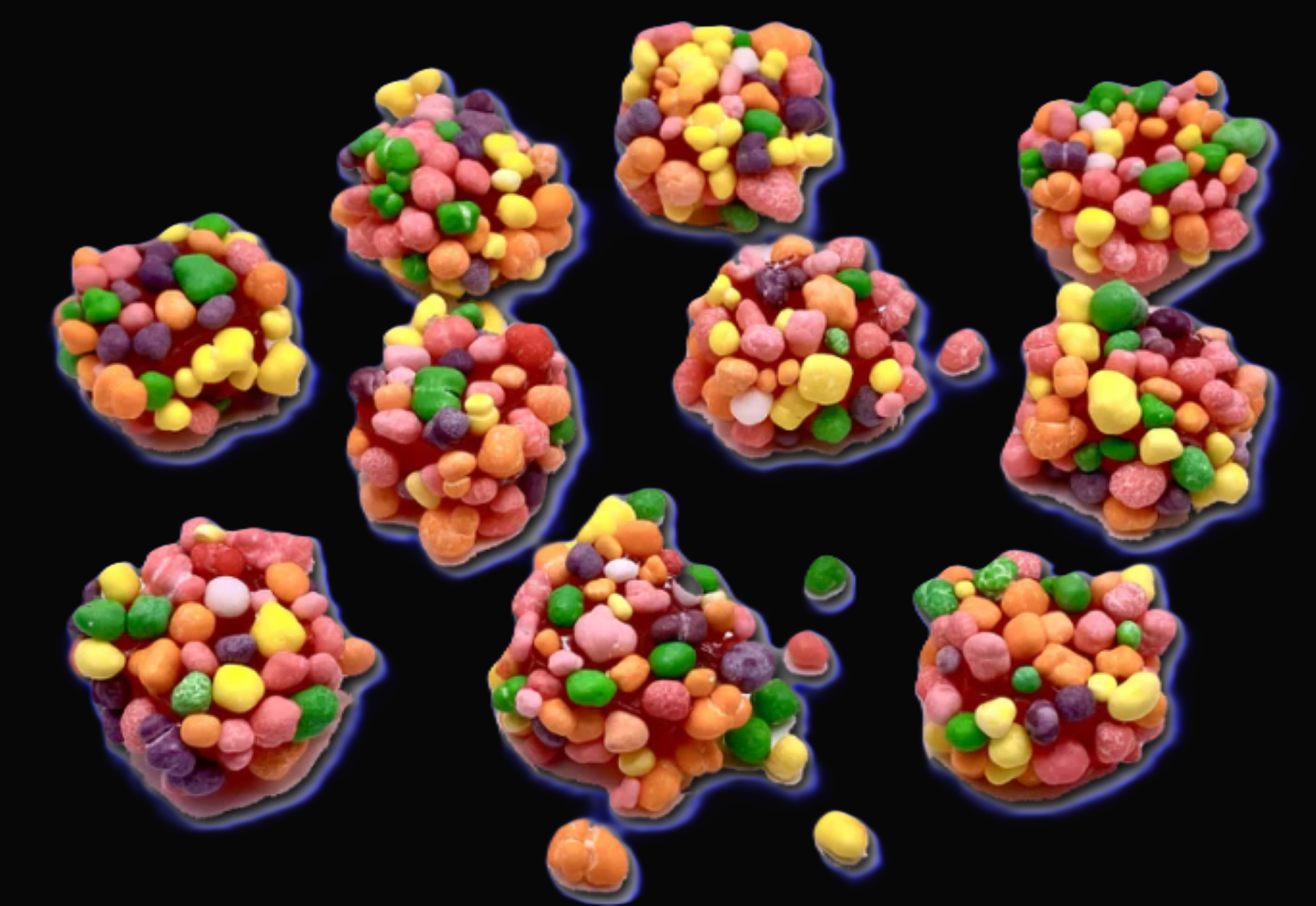 Platinum915 Hemp-derived gummies with crunchy coated candies