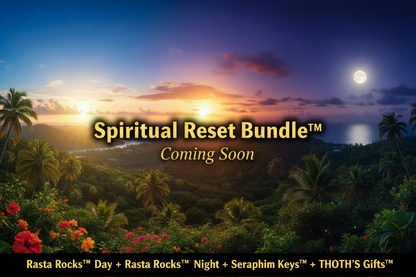 Spiritual Reset Bundle™  by Platinum915® — Rasta Rocks™ Day 8-in-1 Natural Caffeine Energy Gummies + Rasta Rocks™ Night 3-in-1 Tranquility Blend Gummies + Seraphim Keys™ 8-in-1 Stress Support Gummies + THOTH'S Gifts™ 10-in-1 Nootropic Mushroom Gummies